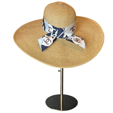 CC Camellia Noir Perfect Straw Sun Hat