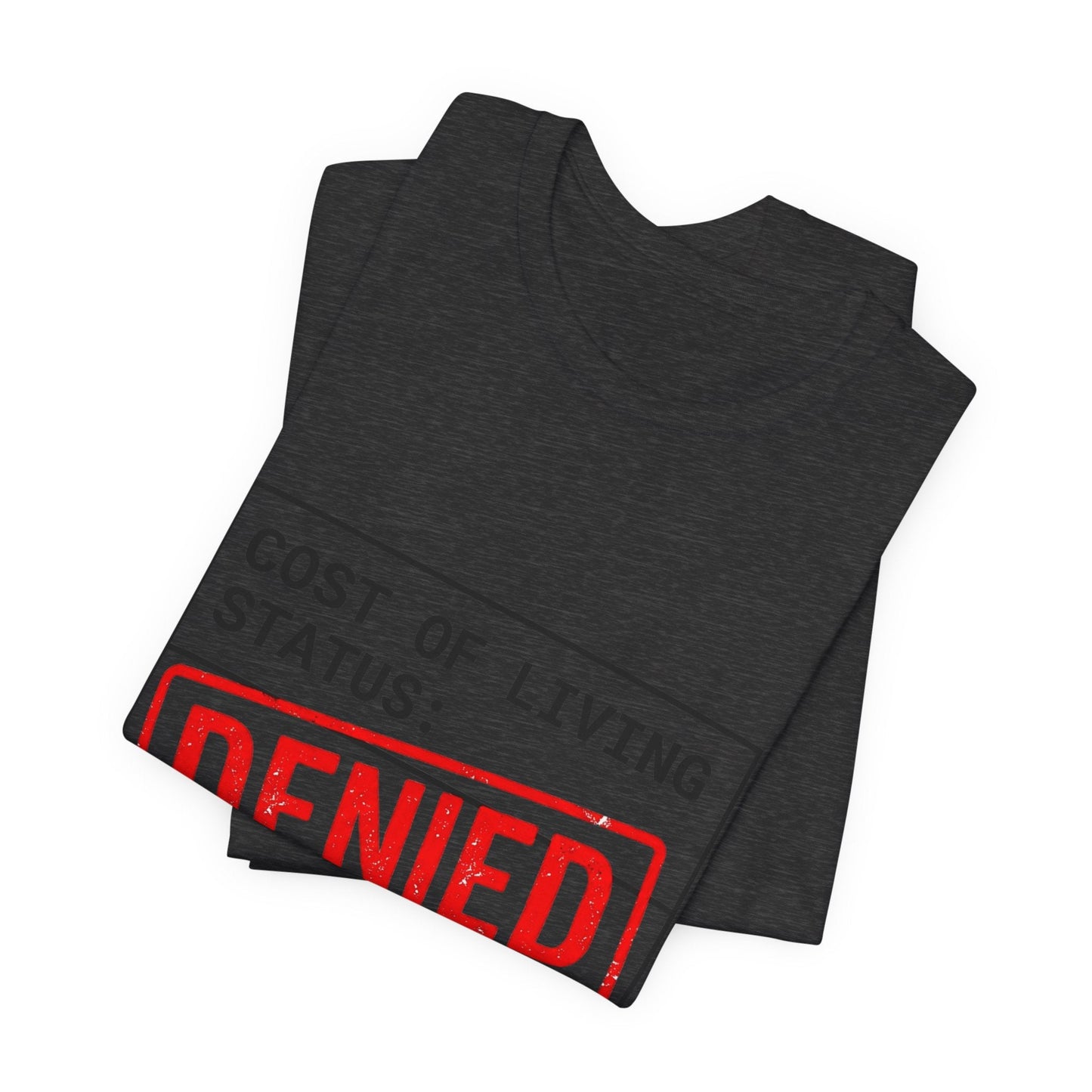 Cost of Living Status: DENIED Tee | cost of living crisis, budget humor