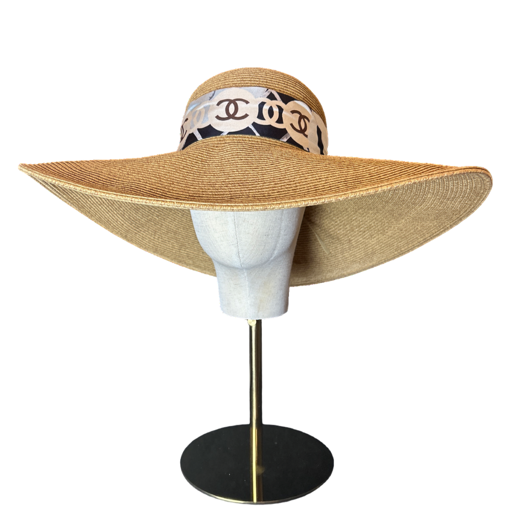 CC Camellia Noir Perfect Straw Sun Hat