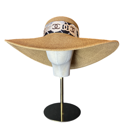 CC Camellia Noir Perfect Straw Sun Hat