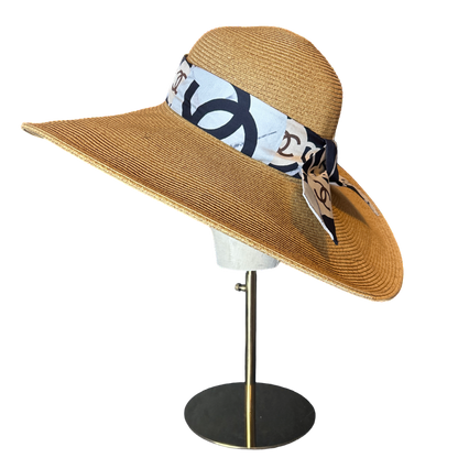 CC Camellia Noir Perfect Straw Sun Hat