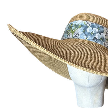 GG Blooms Blue Perfect Straw Sun Hat