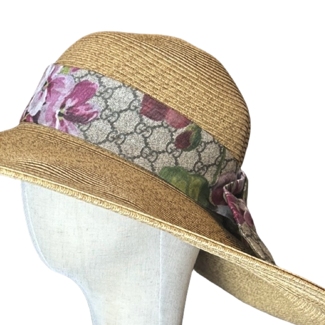 GG Blooms Pink Perfect Straw Sun Hat