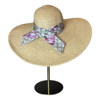 GG Blooms Pink Perfect Straw Sun Hat