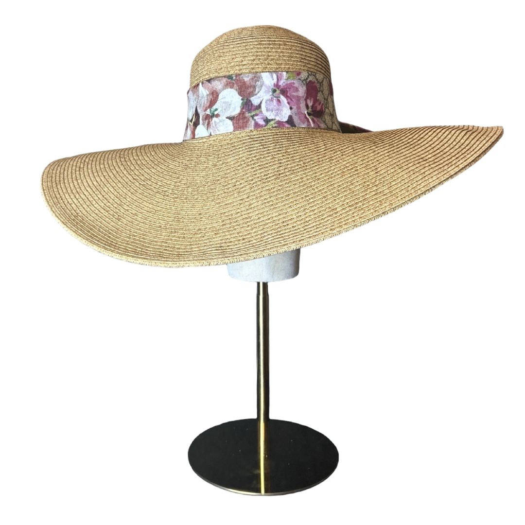 GG Blooms Pink Perfect Straw Sun Hat