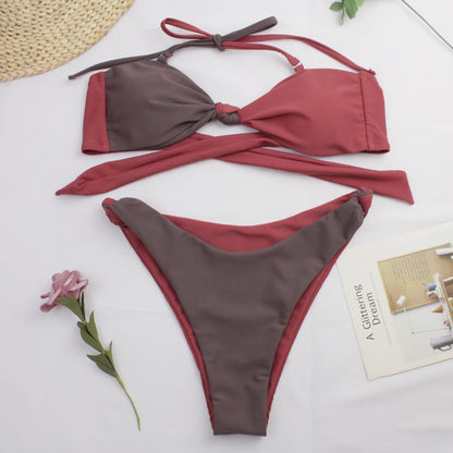 Geelal Color Block 2pc Bikini -Reversible