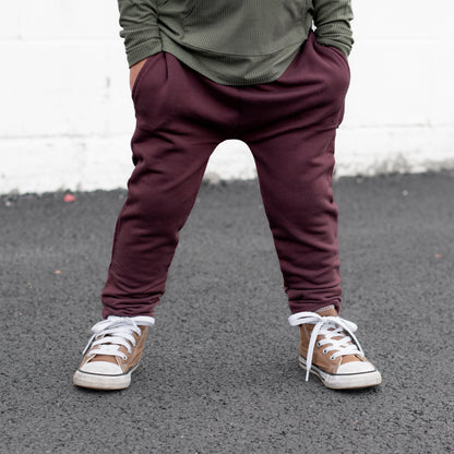 HAREM PANTS- Black Cherry