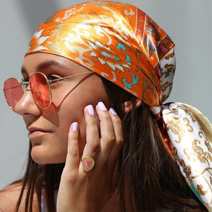 Multi Color Floral Head Scarf