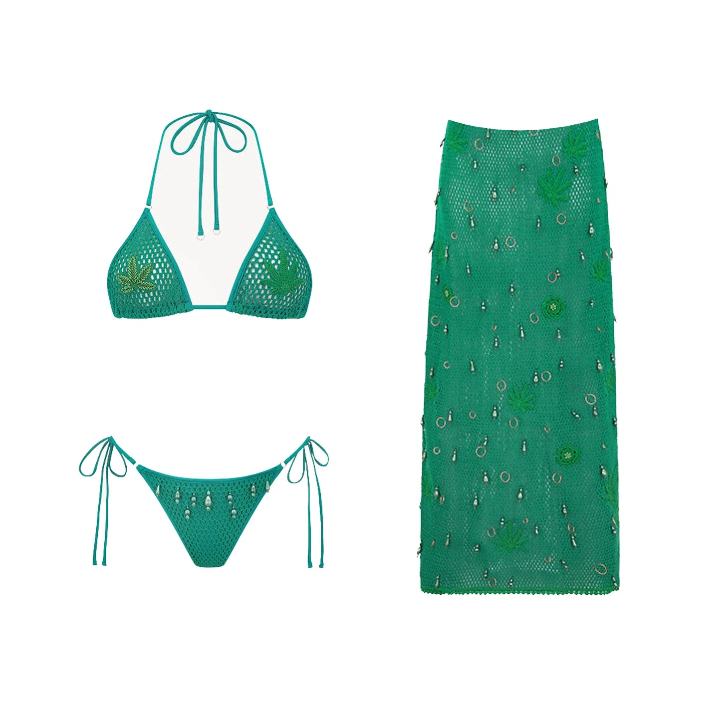 Tropical Sally Three-Piece Swimsuit