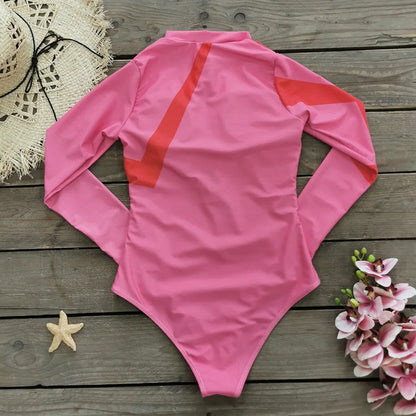 Long Sleeve UV Protection Swimsuit w/Wrap