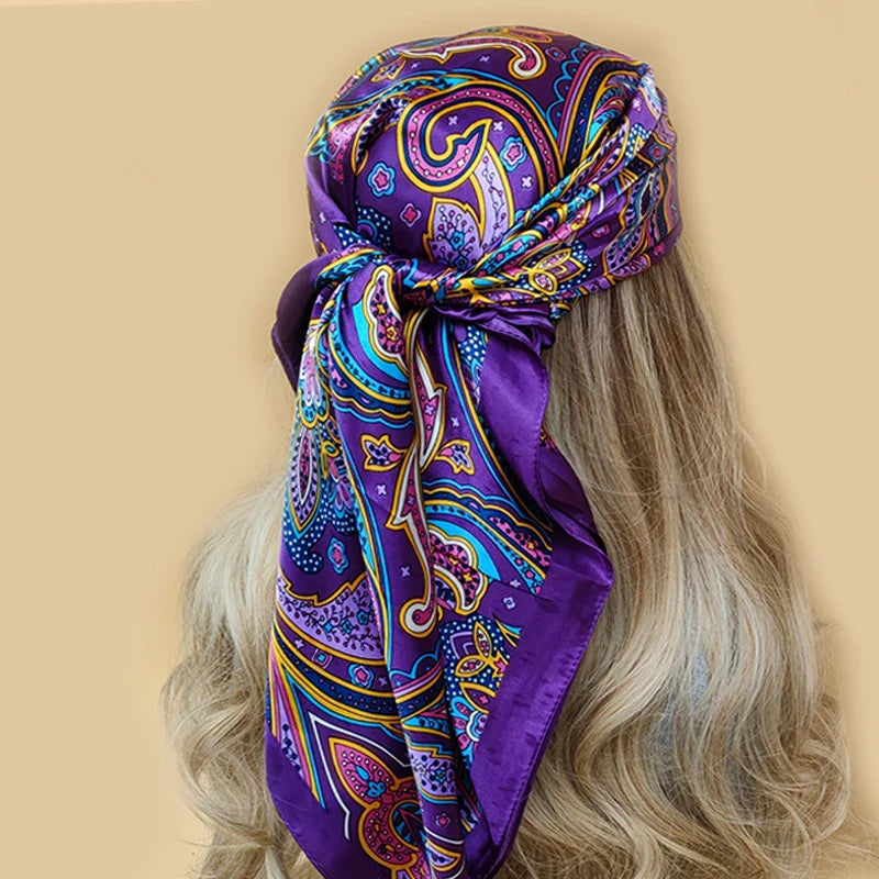 Multi Color Floral Head Scarf