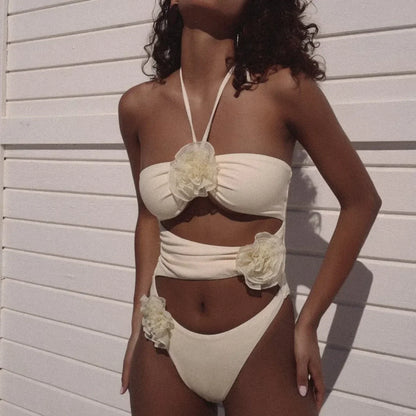 Floral Cut-Out One-Piece