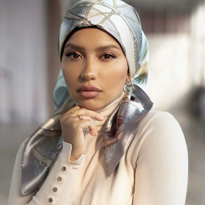 Multi Color Floral Head Scarf