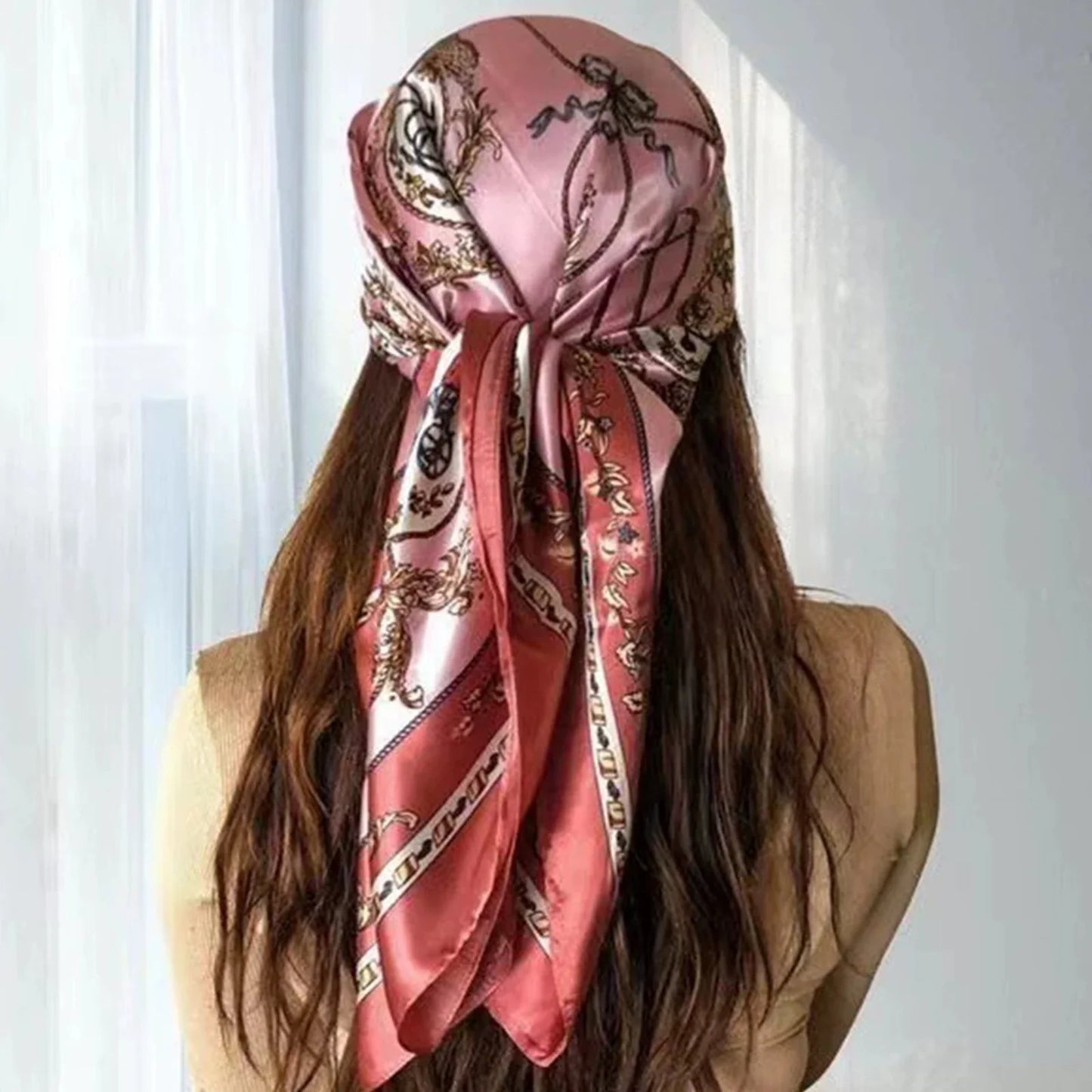 Multi Color Floral Head Scarf