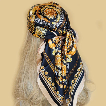 Multi Color Floral Head Scarf