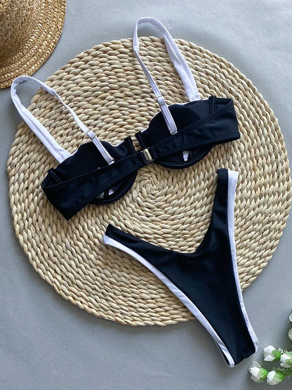 Mira Peak-a-Boo Thong 2-Piece Bikini