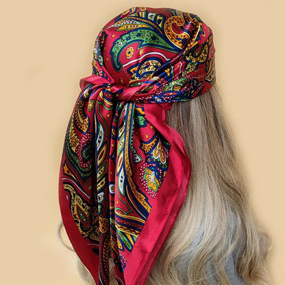 Multi Color Floral Head Scarf