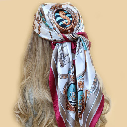 Multi Color Floral Head Scarf