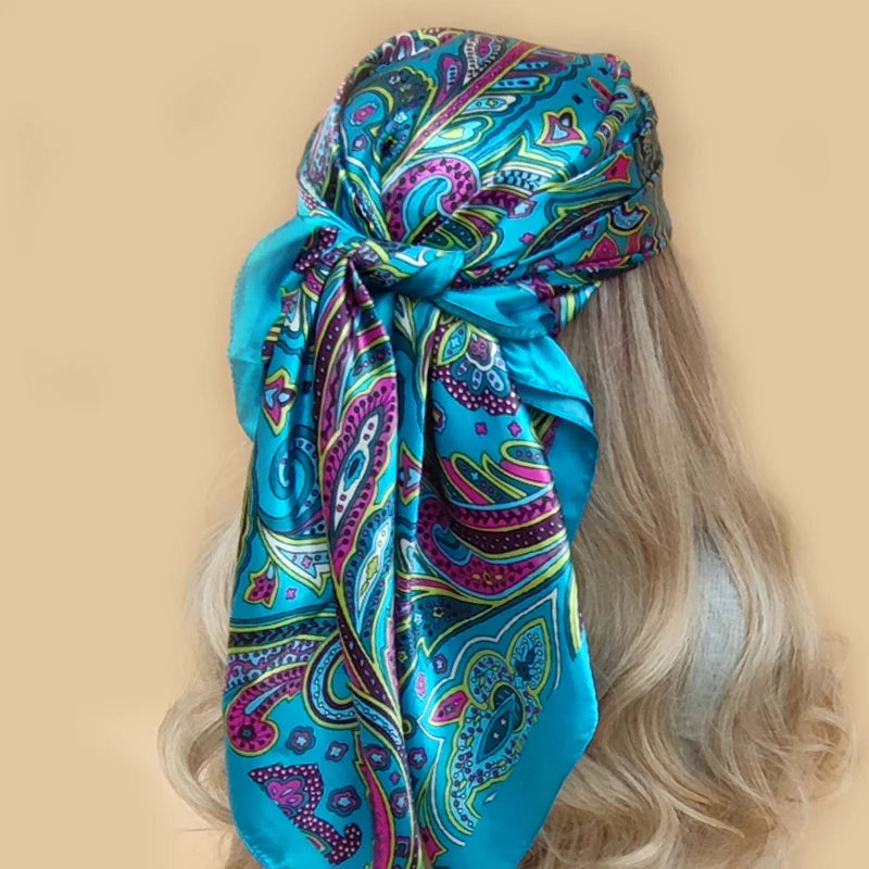 Multi Color Floral Head Scarf