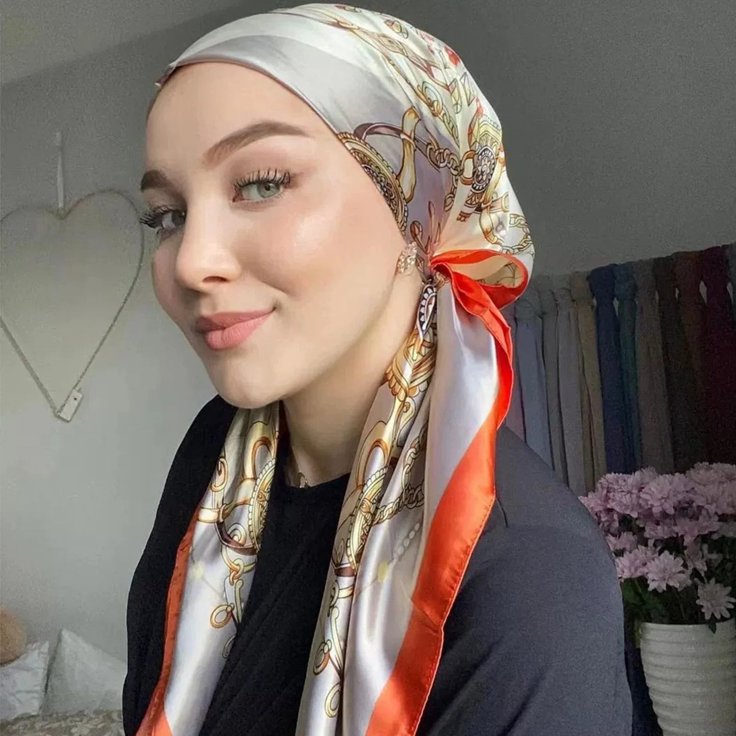 Multi Color Floral Head Scarf