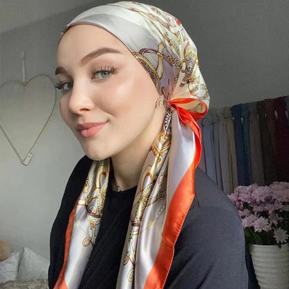 Multi Color Floral Head Scarf