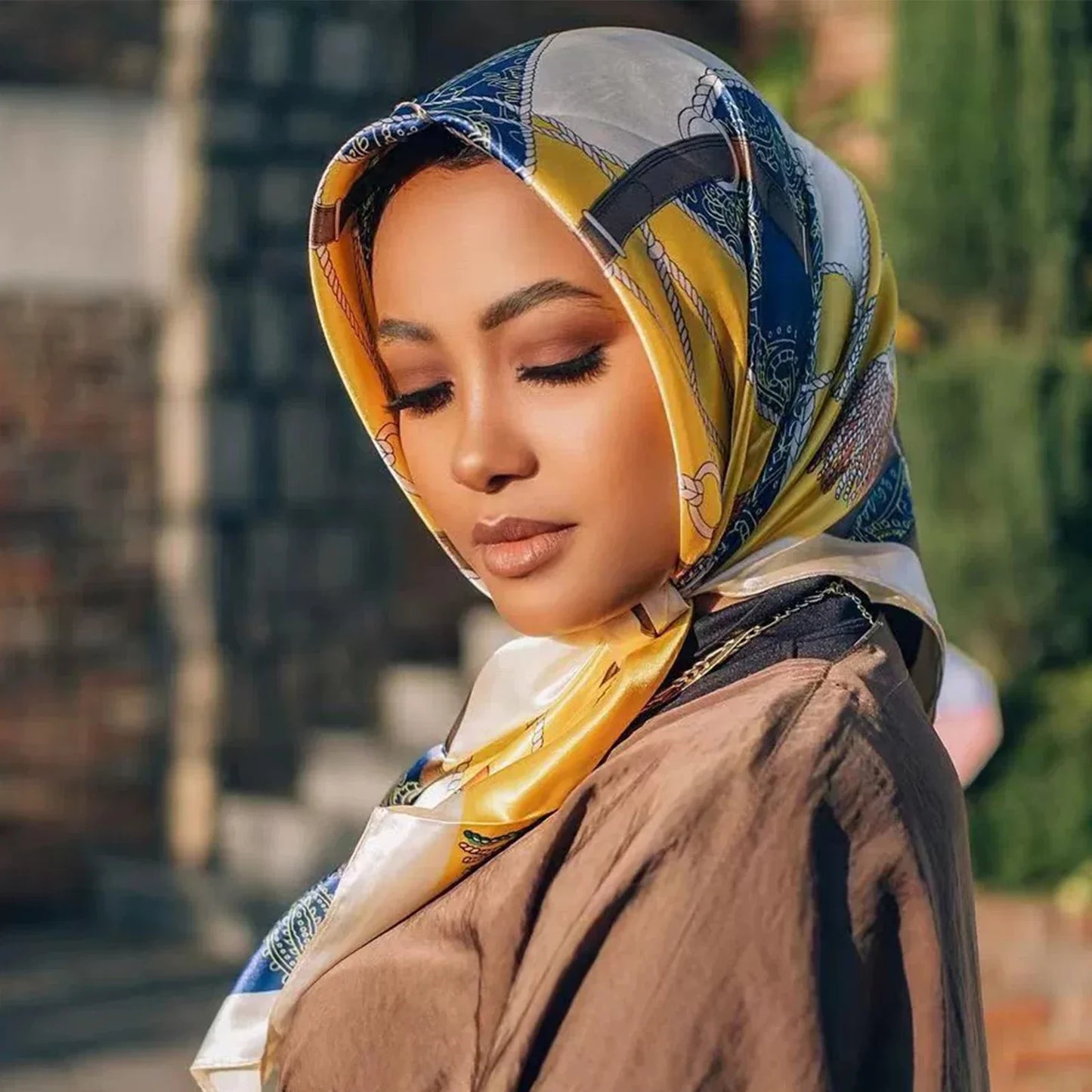 Multi Color Floral Head Scarf