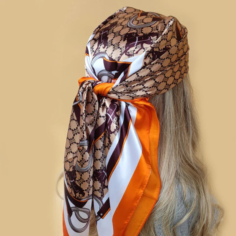 Multi Color Floral Head Scarf