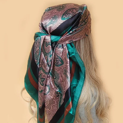 Multi Color Floral Head Scarf