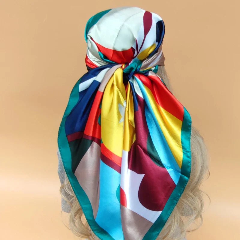 Multi Color Floral Head Scarf