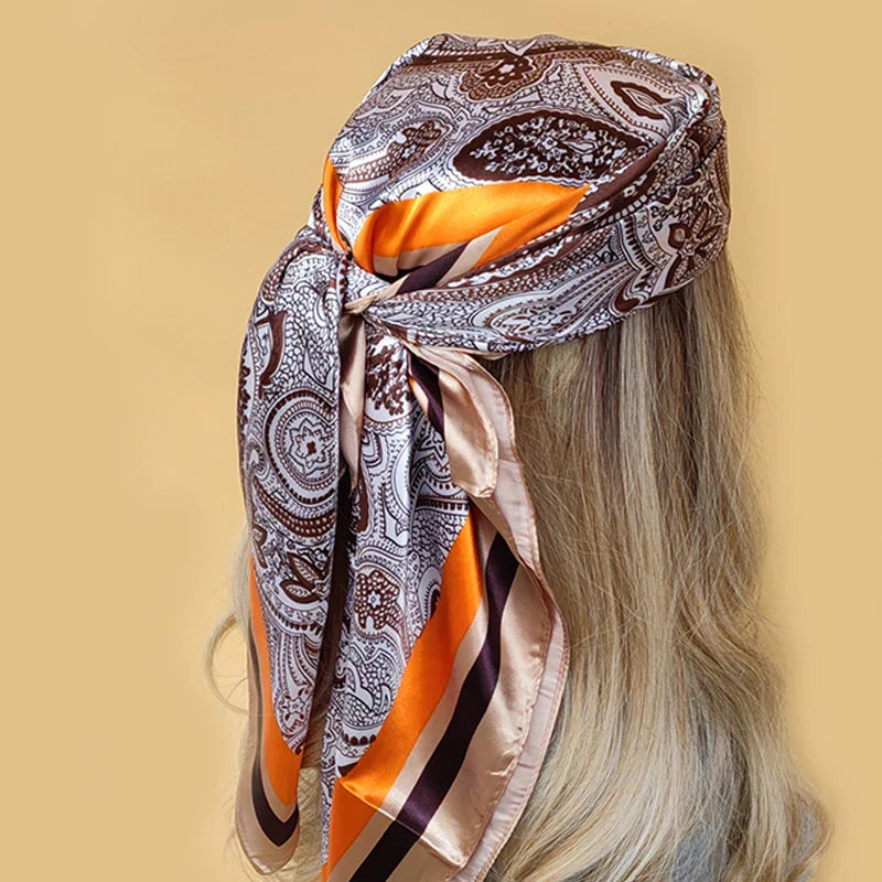 Multi Color Floral Head Scarf