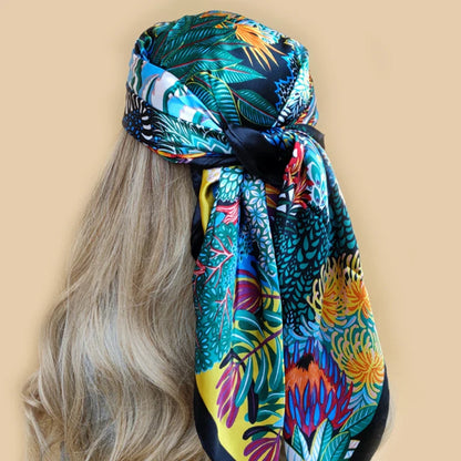 Multi Color Floral Head Scarf