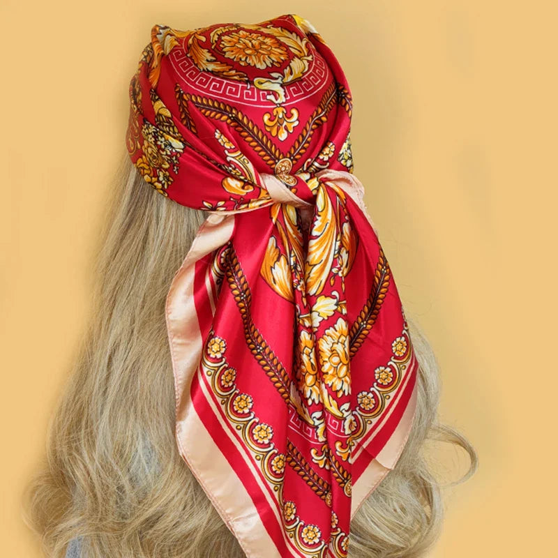Multi Color Floral Head Scarf