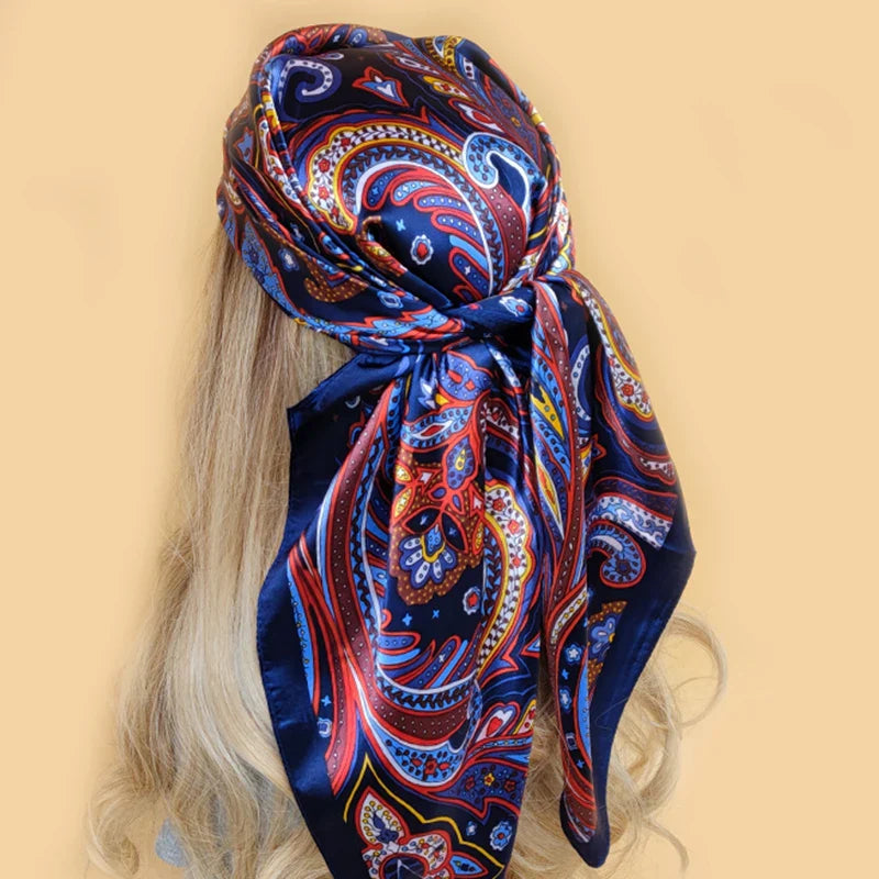 Multi Color Floral Head Scarf