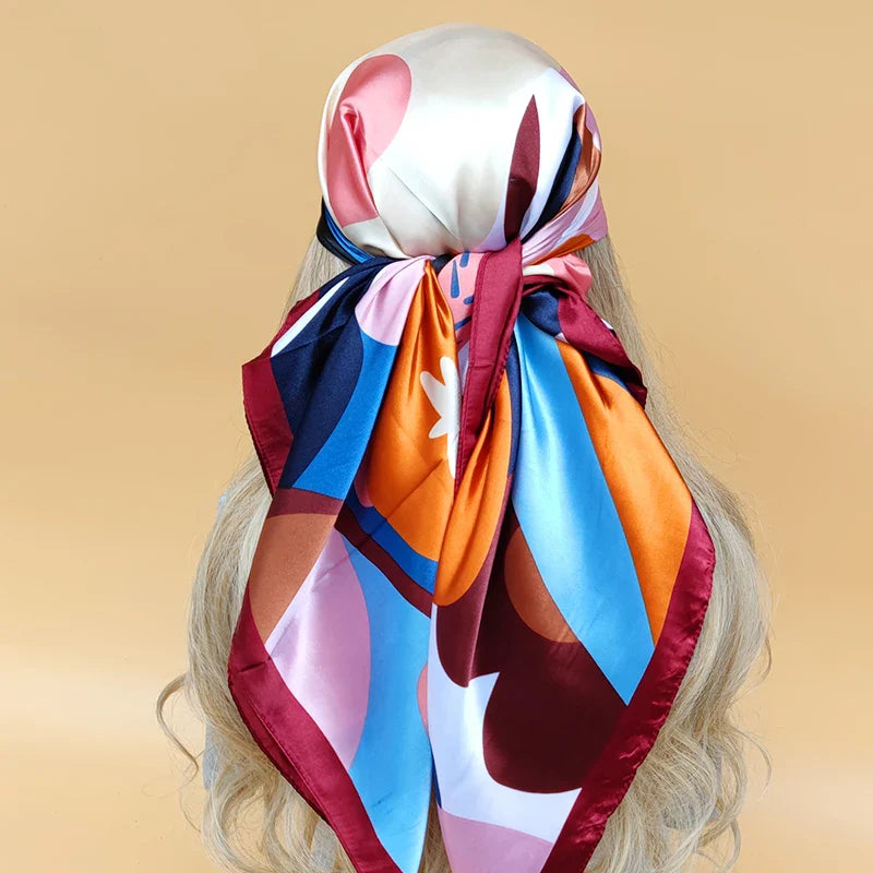 Multi Color Floral Head Scarf