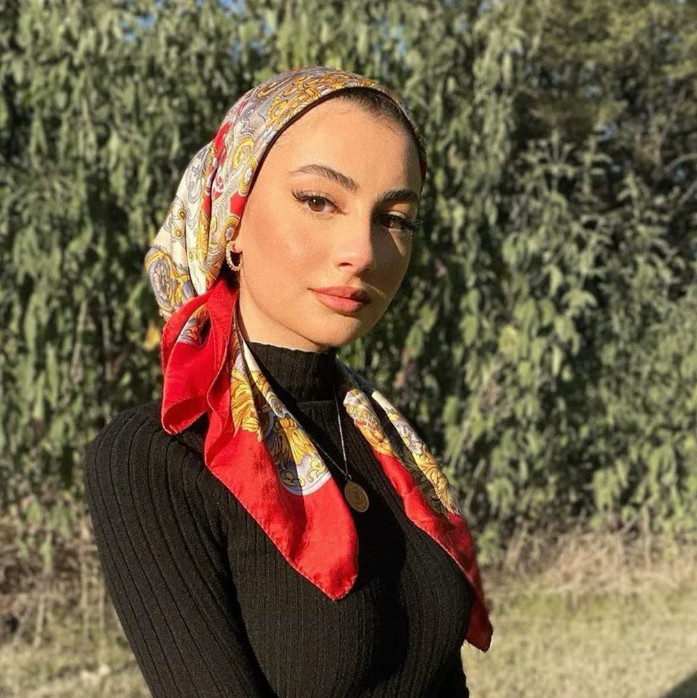 Multi Color Floral Head Scarf