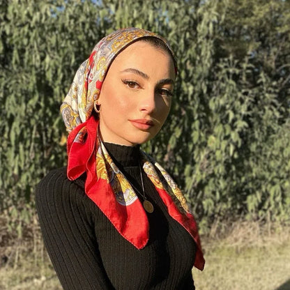 Multi Color Floral Head Scarf