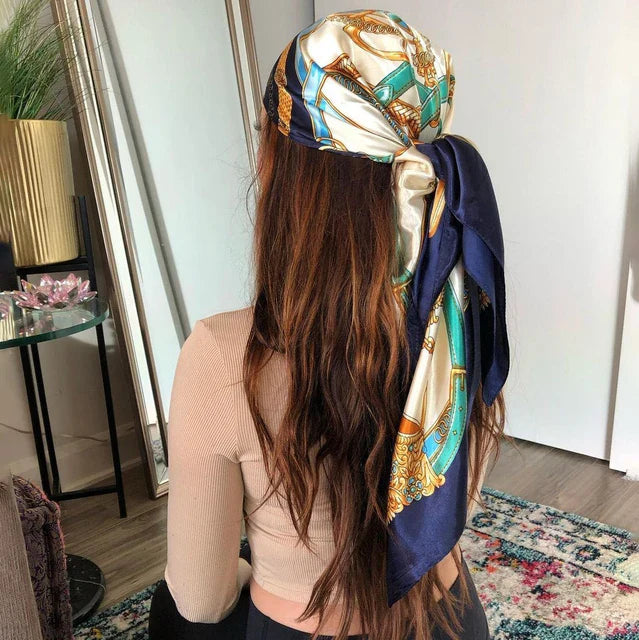 Multi Color Floral Head Scarf