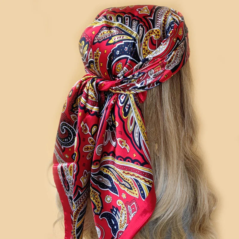 Multi Color Floral Head Scarf