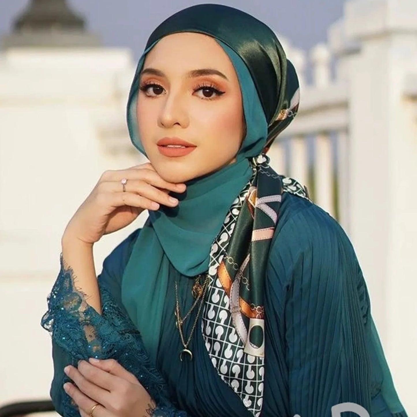 Multi Color Floral Head Scarf