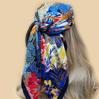 Multi Color Floral Head Scarf