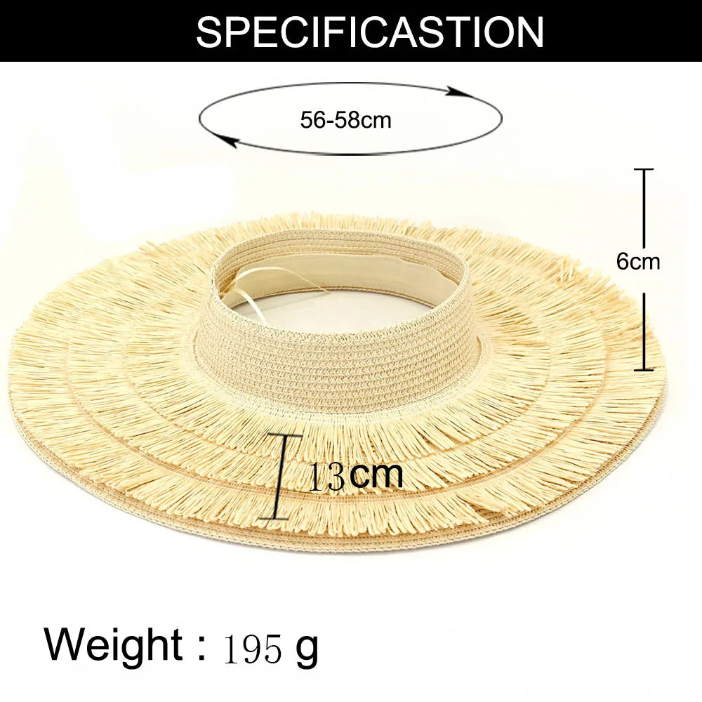 Empty Top Straw Sun Hat