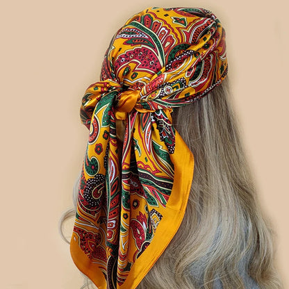 Multi Color Floral Head Scarf