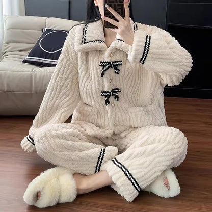 Cute White & Black Pajamas