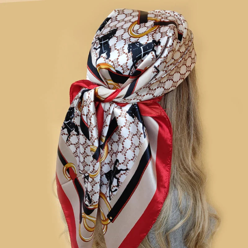 Multi Color Floral Head Scarf