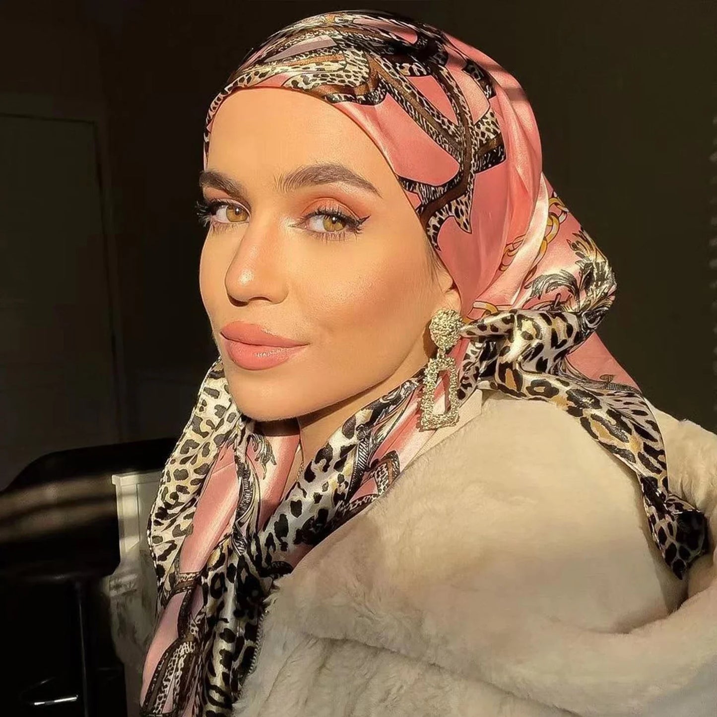 Multi Color Floral Head Scarf