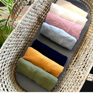 Organic Cotton Soft Double Gauze - Choose Your Color - Custom Made Fitted Sheet