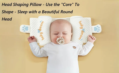 Adjustable Baby Head Shaping Pillow - Organic Cotton