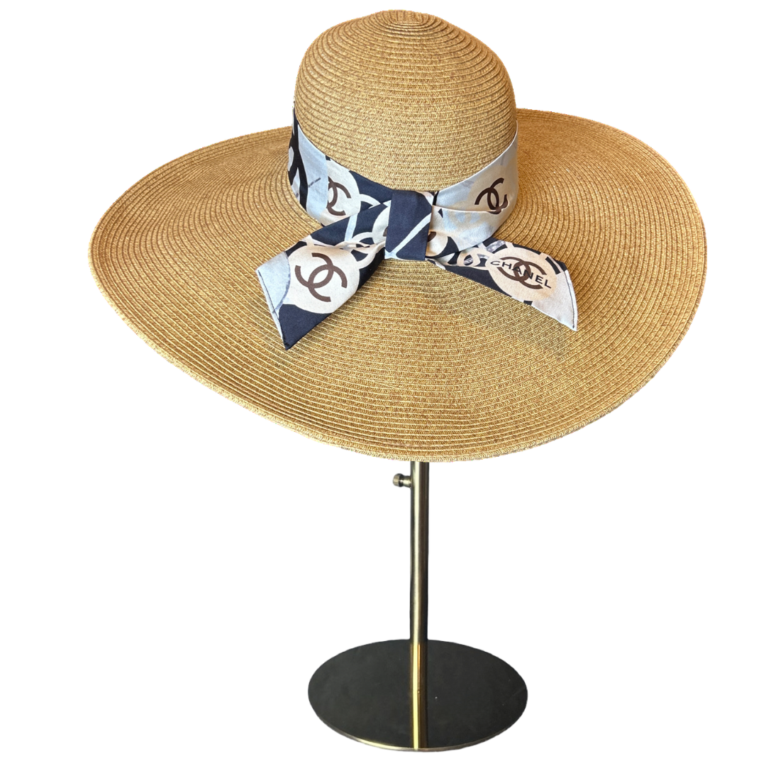 CC Camellia Noir Perfect Straw Sun Hat