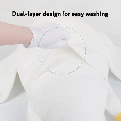 Large White Goose Baby Gas Relief Pillow - Anti-Colic Tummy Time Support
