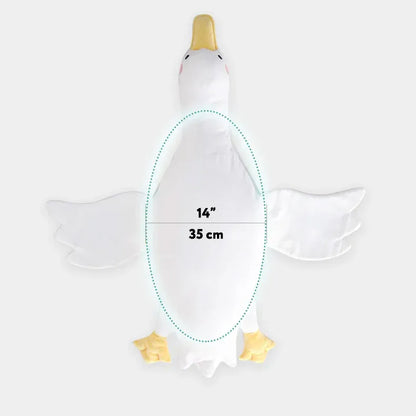 Large White Goose Baby Gas Relief Pillow - Anti-Colic Tummy Time Support